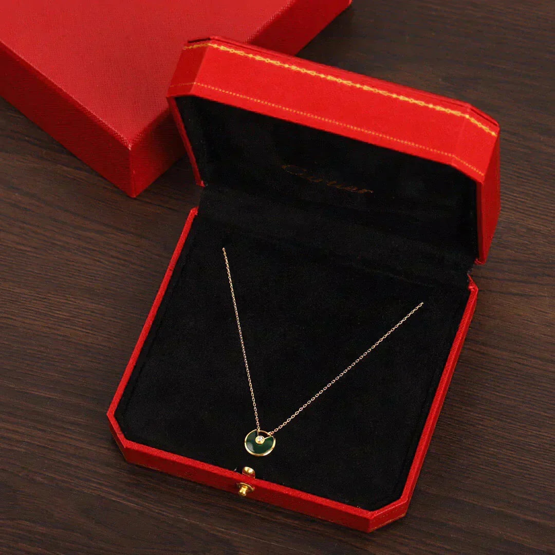 Miro AMULETTE GOLD MALACHITE NECKLACE