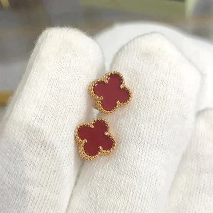 Miro CLOVER MINI 9.5MM カーネリアンイヤリング