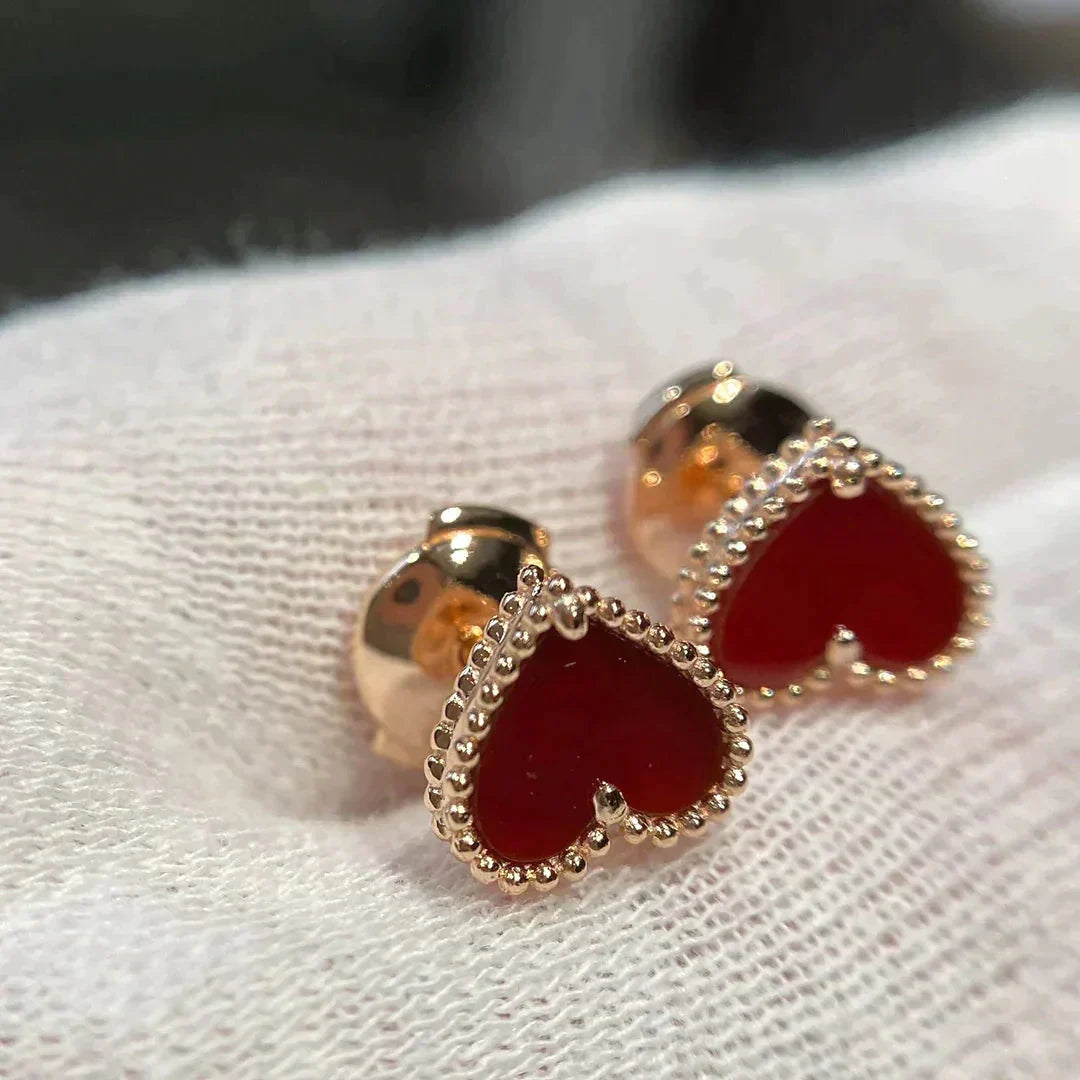 Miro HEART CARNELIAN スタッドピアス