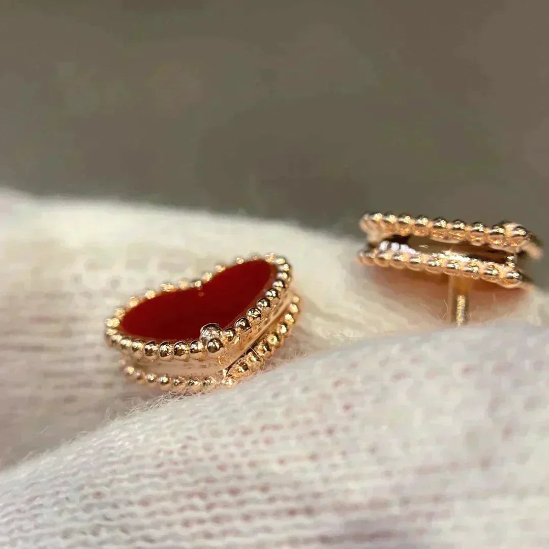 Miro HEART CARNELIAN スタッドピアス
