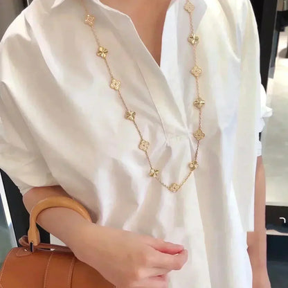 Miro クローバー20モチーフ レーザーダイヤモンドネックレス