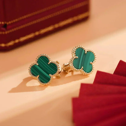 Miro CLOVER MEDIUM 1 MOTIFS MALACHITE  EARRINGS