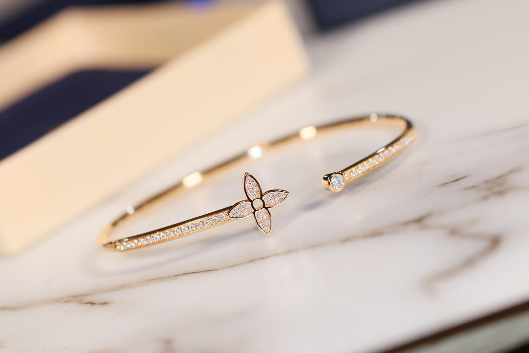 Miro IDYLLE GOLD OPEN BRACELET DIAMOND PAVED