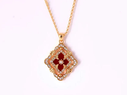 [Miro] B.C.L ENAMEL ROTATING SINGLE-DIAMOND NECKLACE£¨Various colors£©