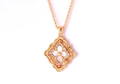 [Miro] B.C.L ENAMEL ROTATING SINGLE-DIAMOND NECKLACE£¨Various colors£©