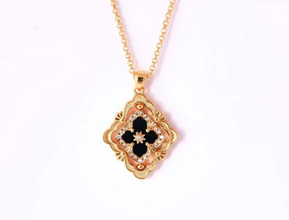 [Miro] B.C.L ENAMEL ROTATING SINGLE-DIAMOND NECKLACE£¨Various colors£©