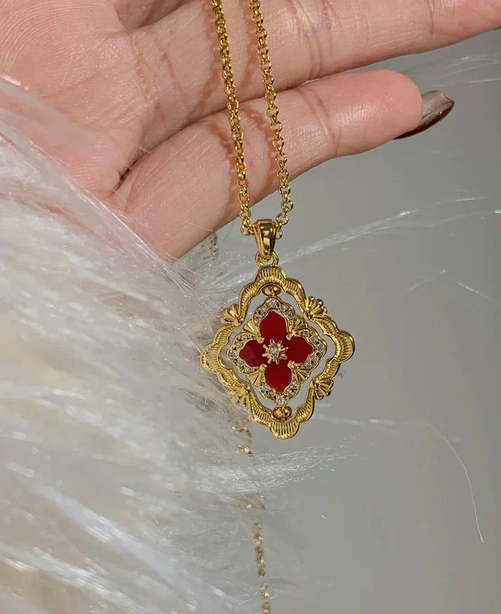 [Miro] B.C.L ENAMEL ROTATING SINGLE-DIAMOND NECKLACE£¨Various colors£©