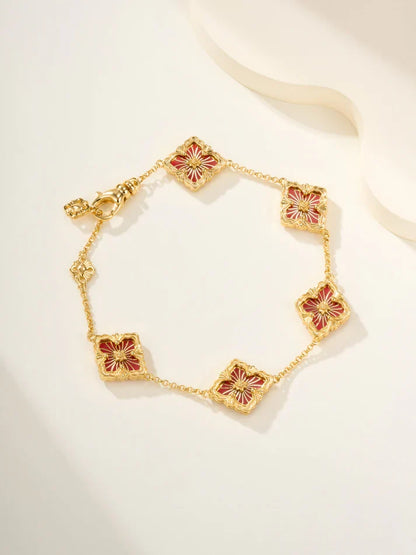 [Miro]B.C.L ENAMELED Five-Flower Bracelet£¨Various Colors)
