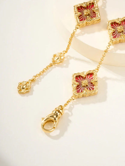 [Miro]B.C.L ENAMELED Five-Flower Bracelet£¨Various Colors)