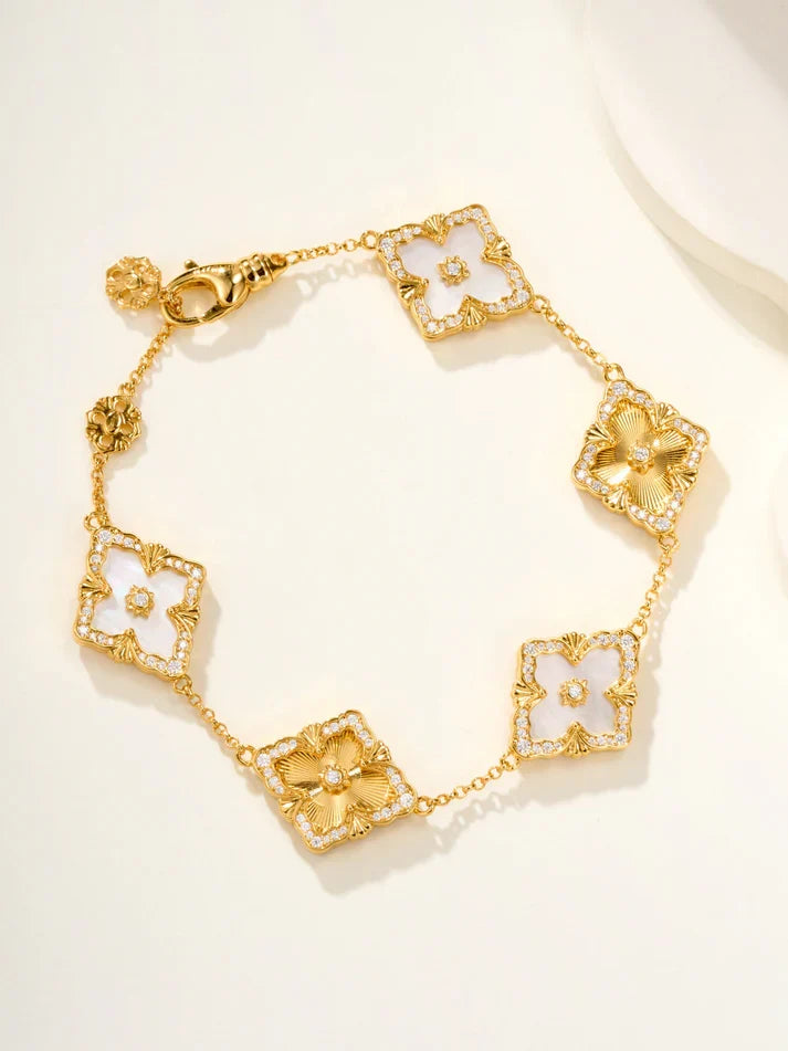 [Miro]B.C.L ENAMELED Five-Flower Bracelet£¨Various Colors) BIG SIZE