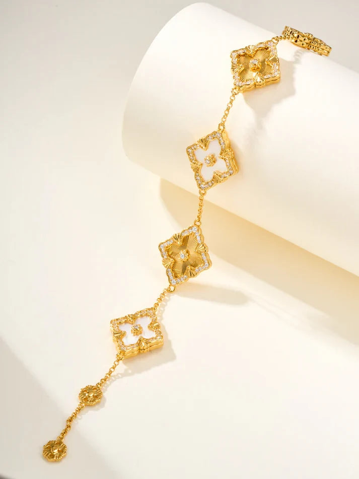 [Miro]B.C.L ENAMELED Five-Flower Bracelet£¨Various Colors) BIG SIZE