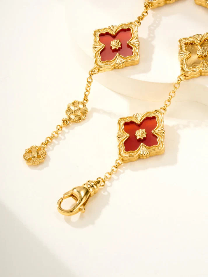[Miro]B.C.L ENAMELED Five-Flower Bracelet£¨Various Colors) BIG SIZE