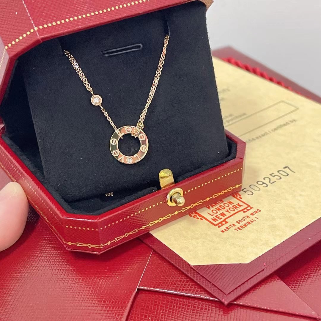 Miro LOVE NECKLACE 16MM 2 DIAMONDS
