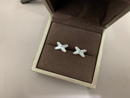 Miro JEUX DE WHITE MOP SILVER DIAMOND イヤリング