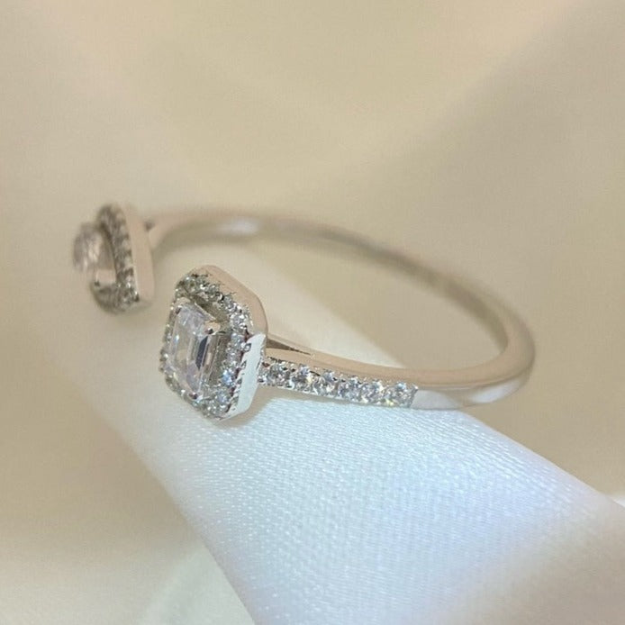 [Miro ]MY TWIN TOI & MOI SILVER DIAMOND RING