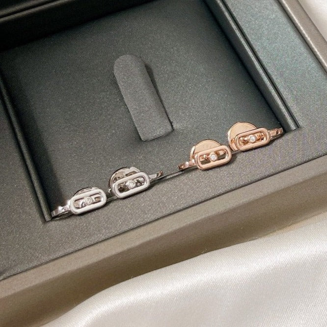 [Miro ]CREOLES MOVE UNO MINI 1 DIAMOND EARRINGS
