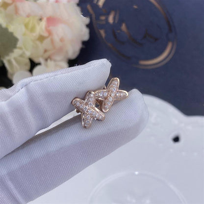 Miro JEUX DE PINK GOLD DIAMOND EARRINGS