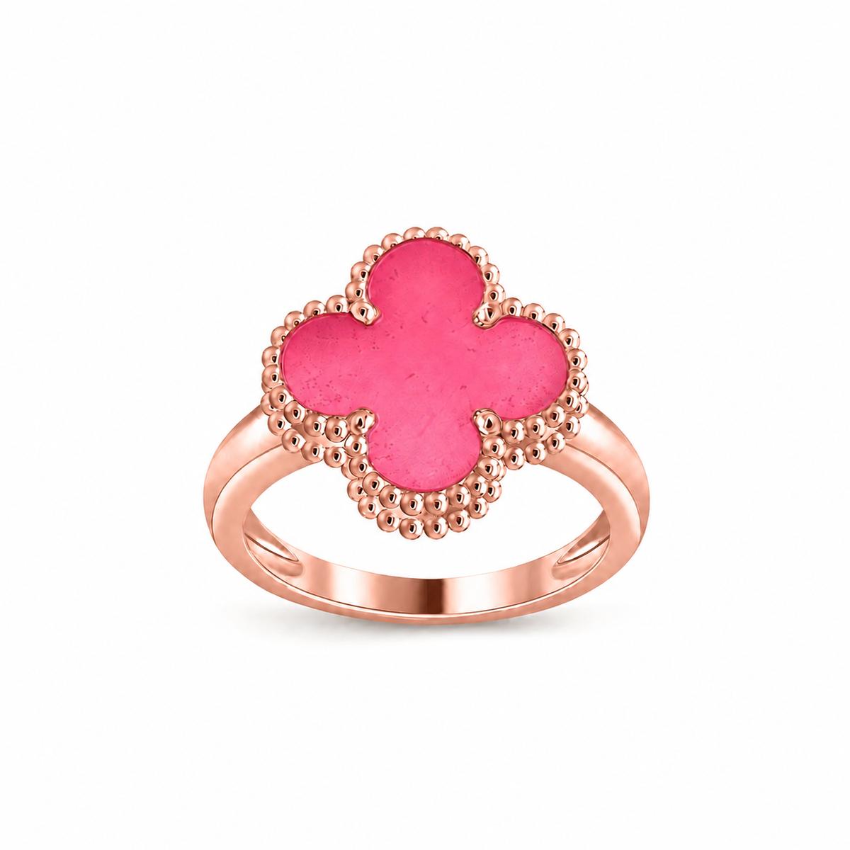[Miro]NEW CLOVER PINK ENAMEL RINGS