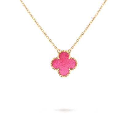 [Miro] NEW CLOVER 15MM PINK ENAMEL NECKLACE