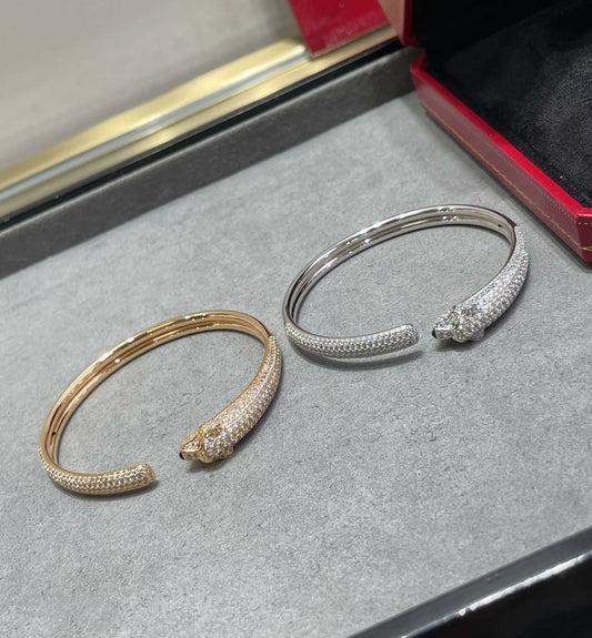 Miro PANTHERE FULL DIAMOND OPEN BRACELET
